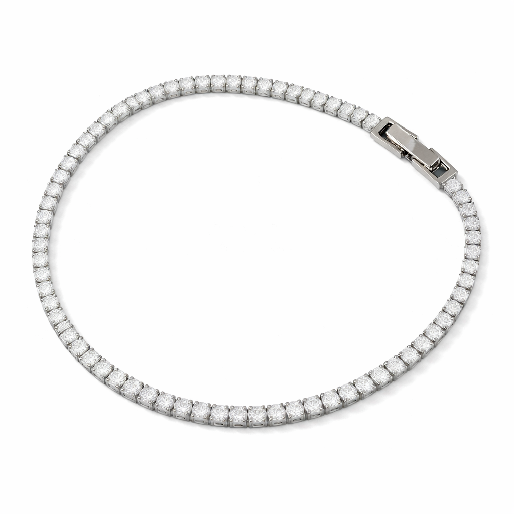 Wamikaa 925 Silver Tennis Bracelet with Cubic Zirconia.